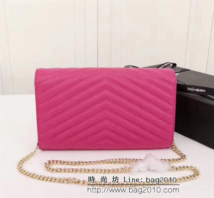 YSL聖羅蘭 爆款 魚子醬牛皮鏈條小包 可當手包用 26801 YAS1387